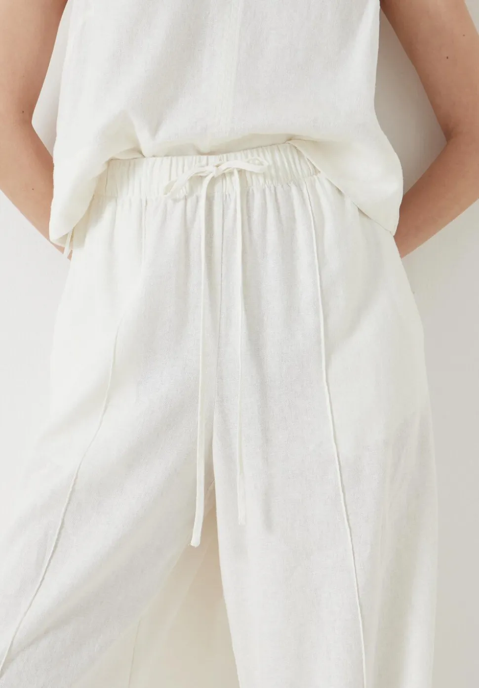 Linen Blend Petunia Wide Leg Trousers