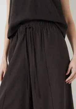 Linen Blend Petunia Wide Leg Trousers