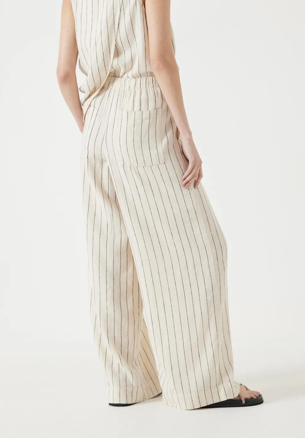 Linen Blend Petunia Wide Leg Trousers