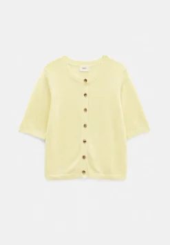 Linen Blend Short Sleeve Cardigan
