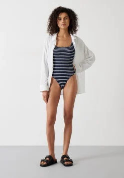 Lola Stripe Crinkle Scoop Swimsuit