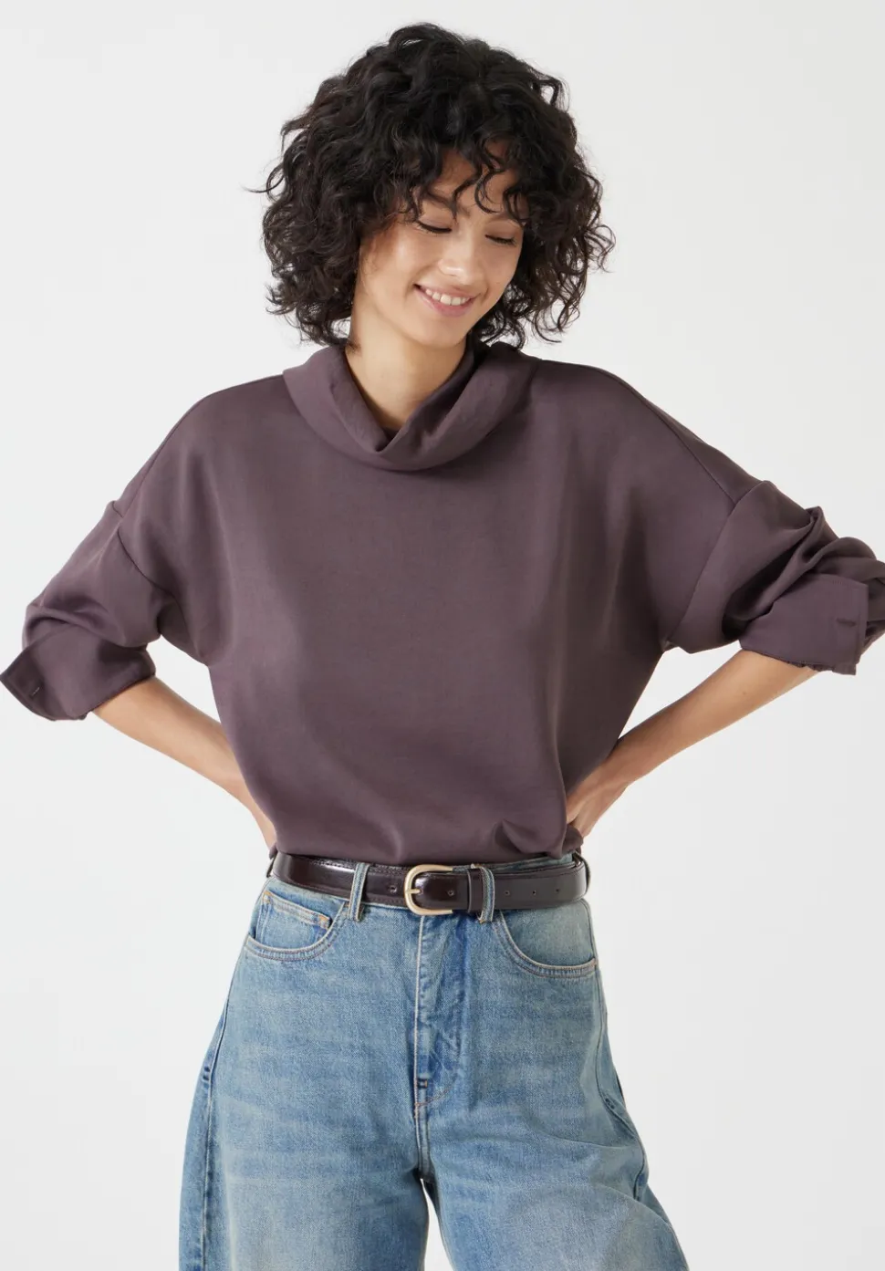 Long Sleeve Cowl Neck Top