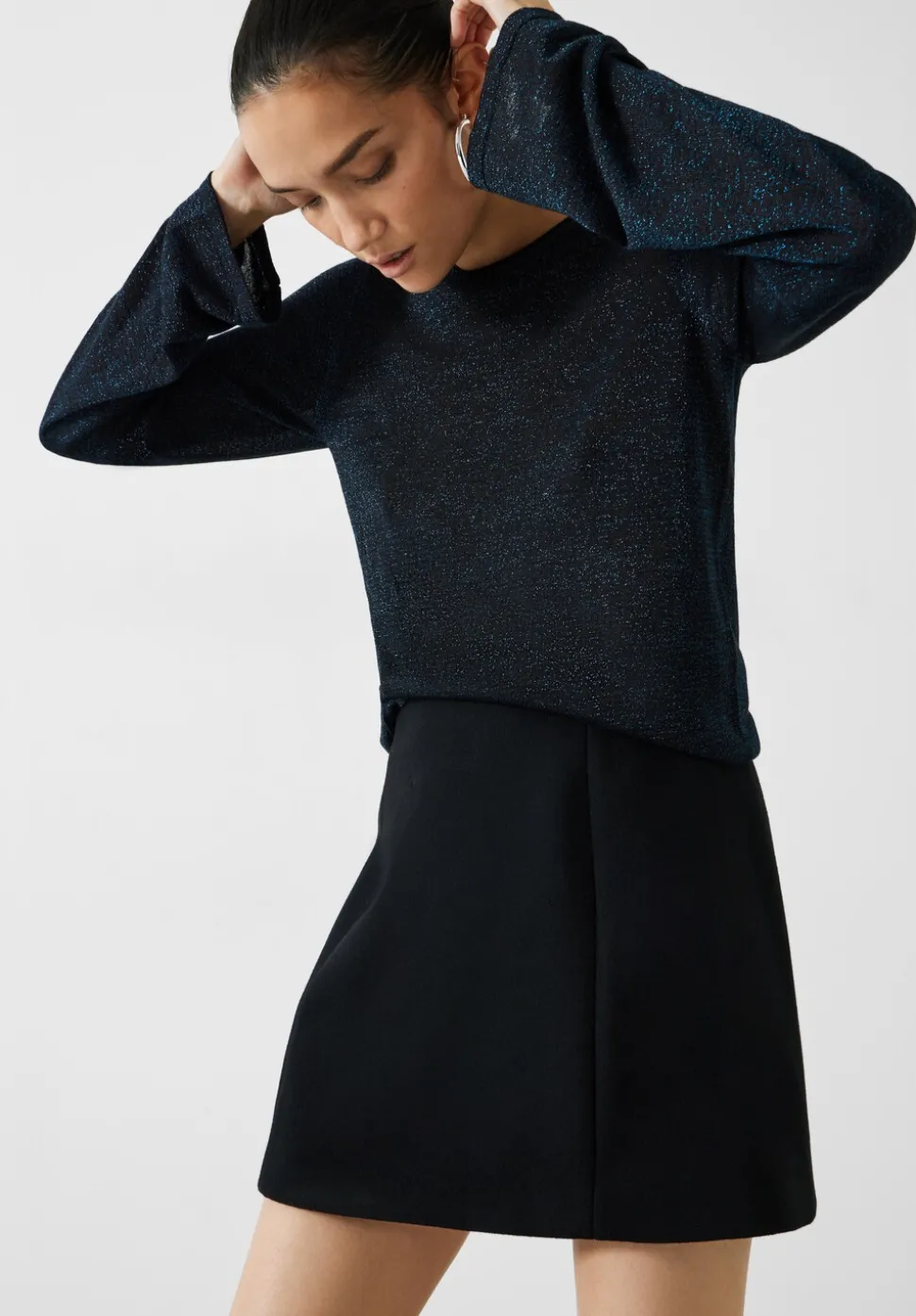 Lorine Metallic Crew Jumper
