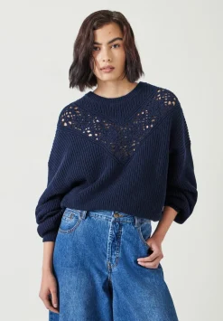 Louise Lace Insert Cotton Jumper