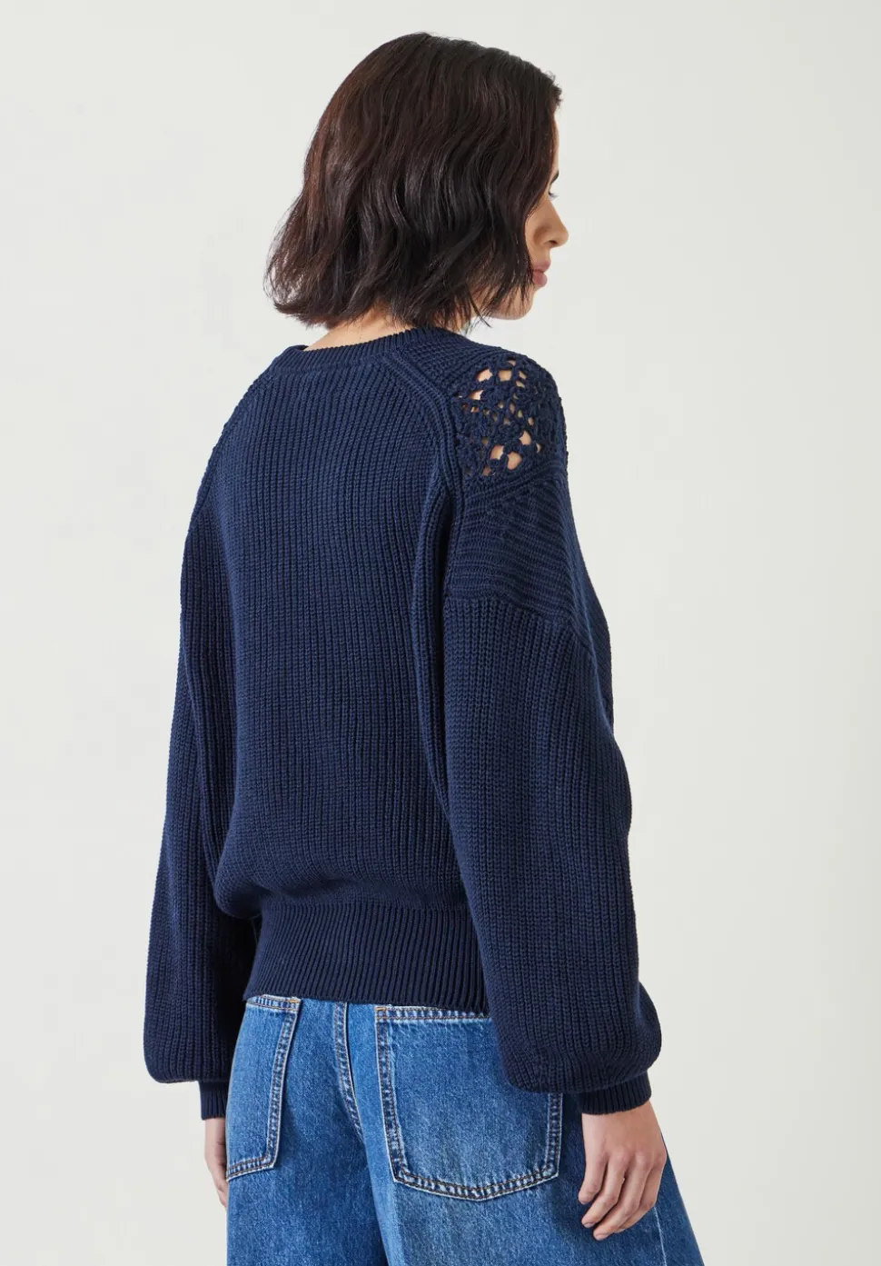 Louise Lace Insert Cotton Jumper