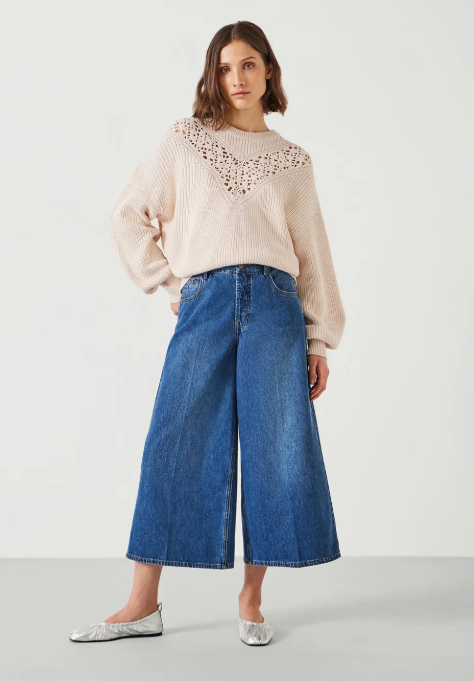 Louise Lace Insert Cotton Jumper