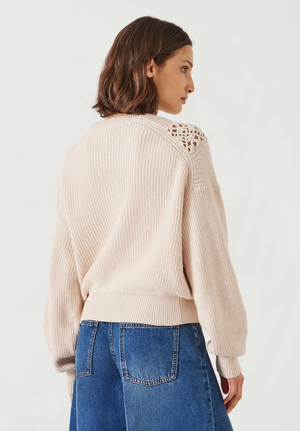 Louise Lace Insert Cotton Jumper