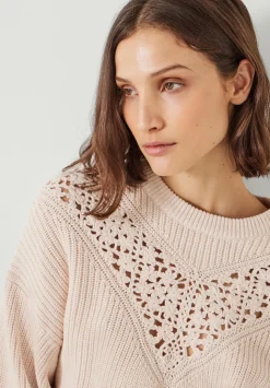 Louise Lace Insert Cotton Jumper