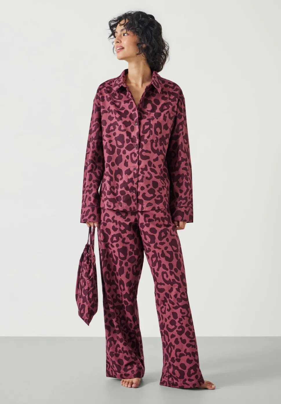 Luella Flannel Animal Print Pyjama Set