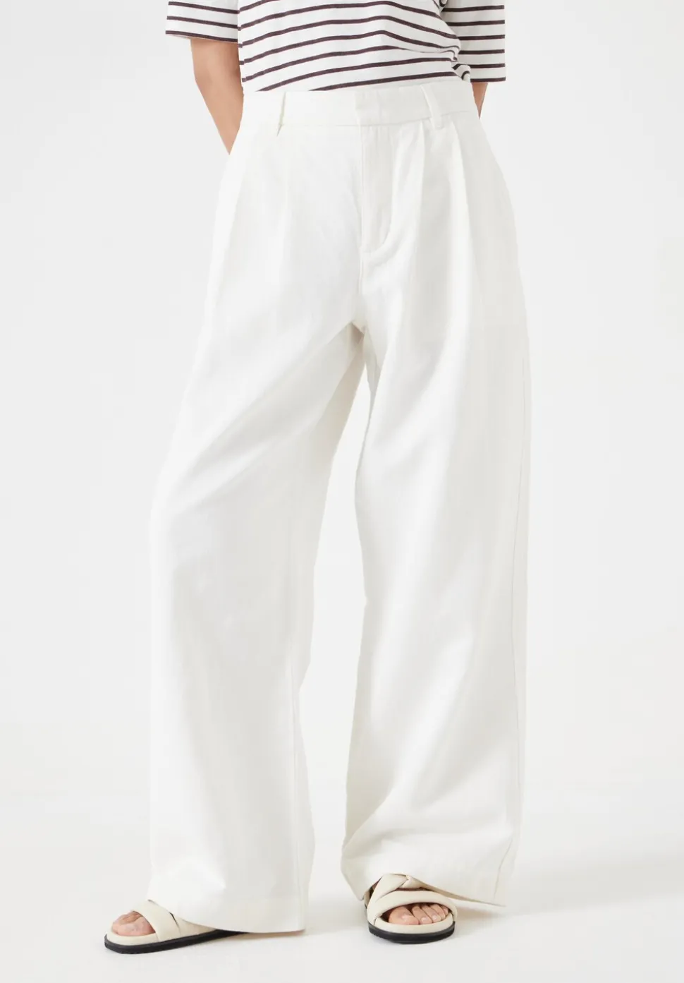 Lya Cotton Wide Leg Trousers
