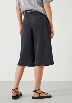 Lya Cropped Denim Bermuda Shorts