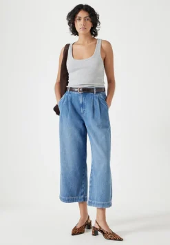 Lya Denim Pleated Culottes