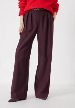 Lya Wool Blend Wide Leg Trousers