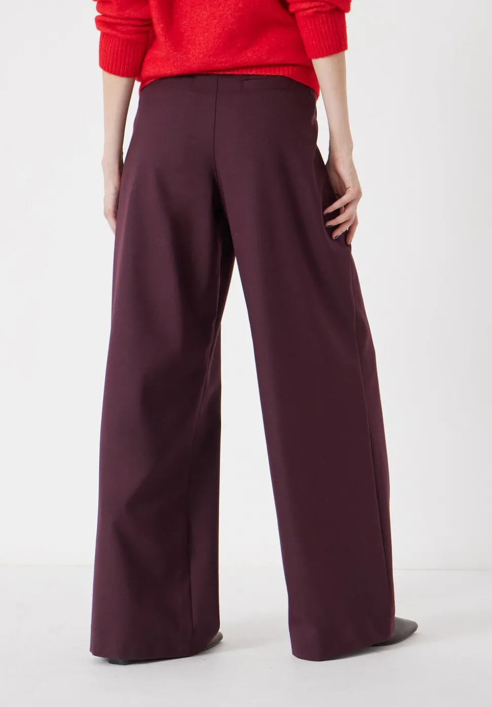 Lya Wool Blend Wide Leg Trousers