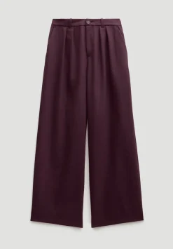 Lya Wool Blend Wide Leg Trousers
