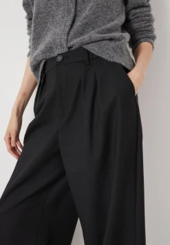 Lya Wool Blend Wide Leg Trousers