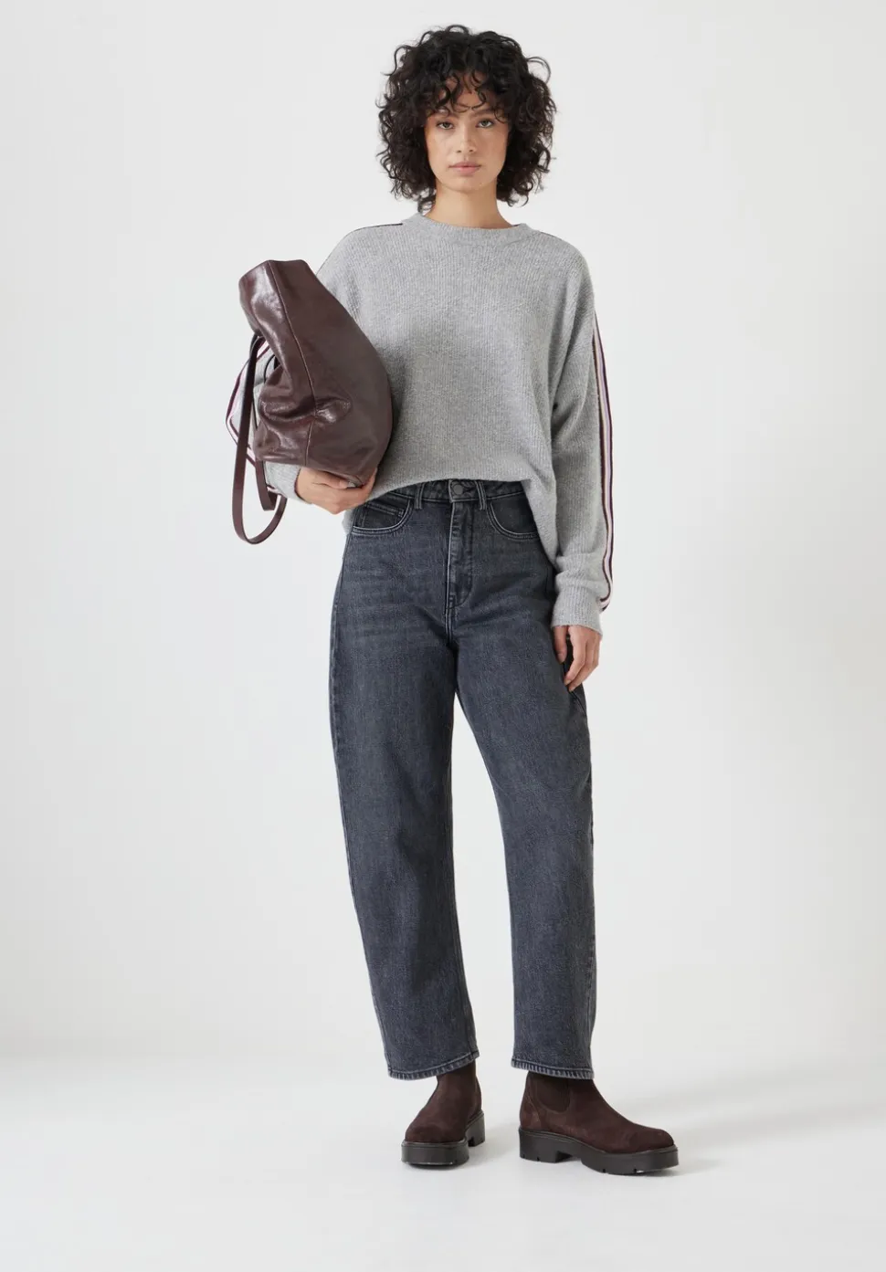Lydia Ottoman Stripe Crew Neck Jumper