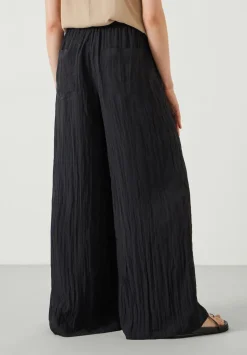 Mabel Fluid Wide Leg Crinkle Trousers
