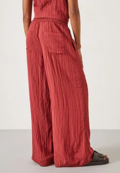 Mabel Fluid Wide Leg Crinkle Trousers