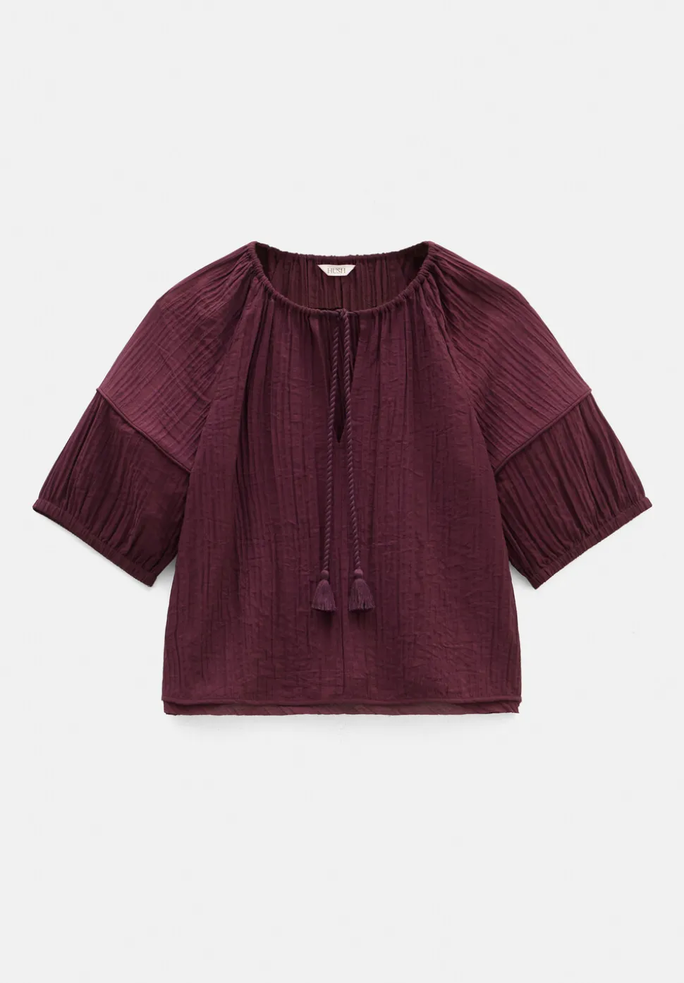Mae Crinkle Balloon Sleeve Blouse