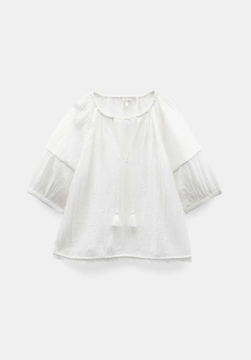Mae Crinkle Balloon Sleeve Blouse