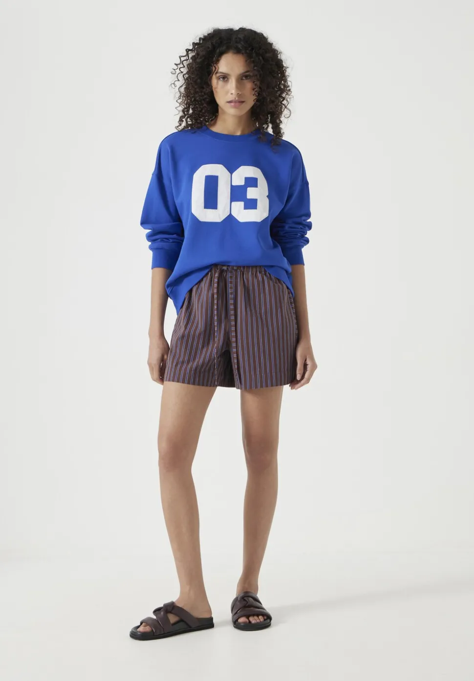 Margot Cotton Stripe Pull On Shorts