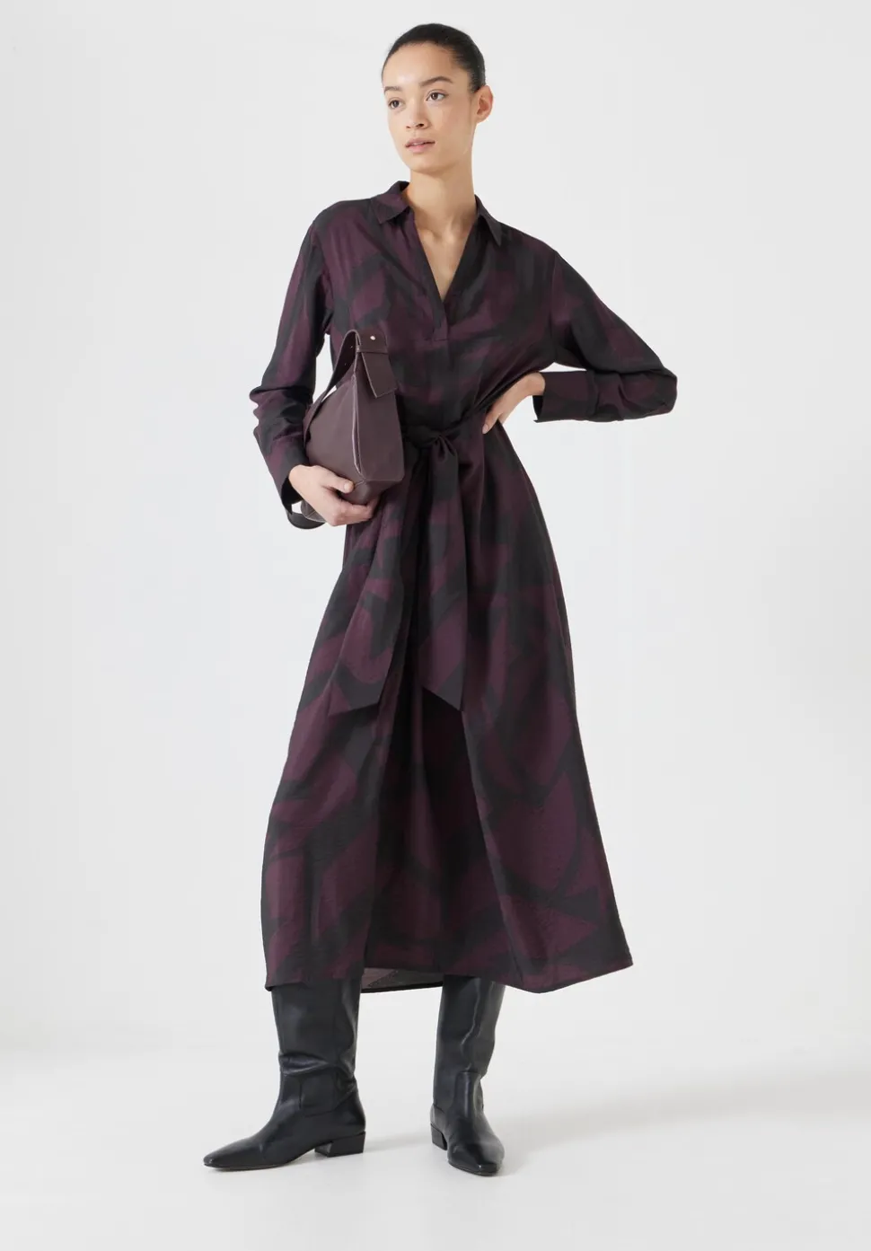 Maya Air Flow Front Tie Maxi Dress
