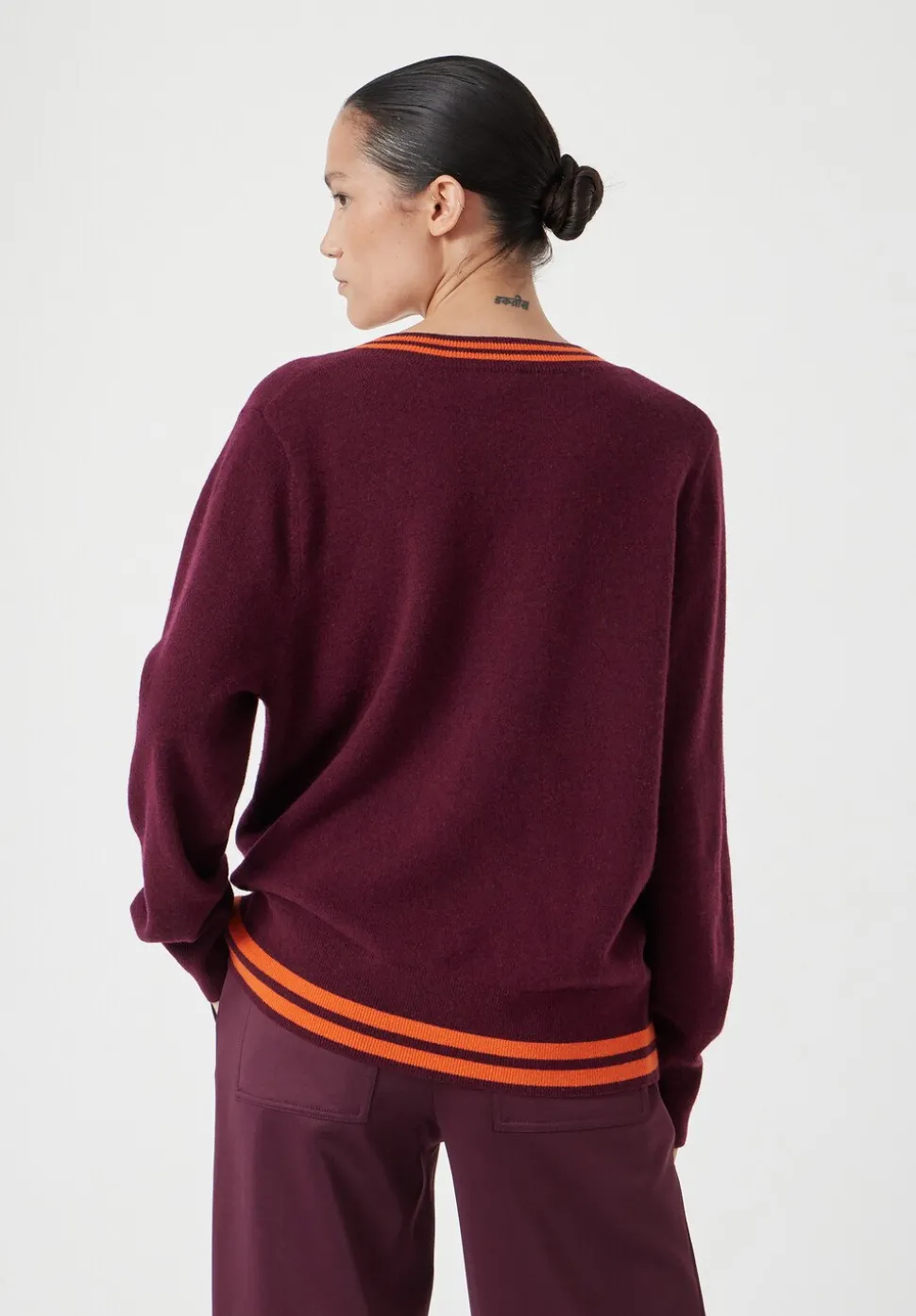 Merino Wool V Neck Jumper