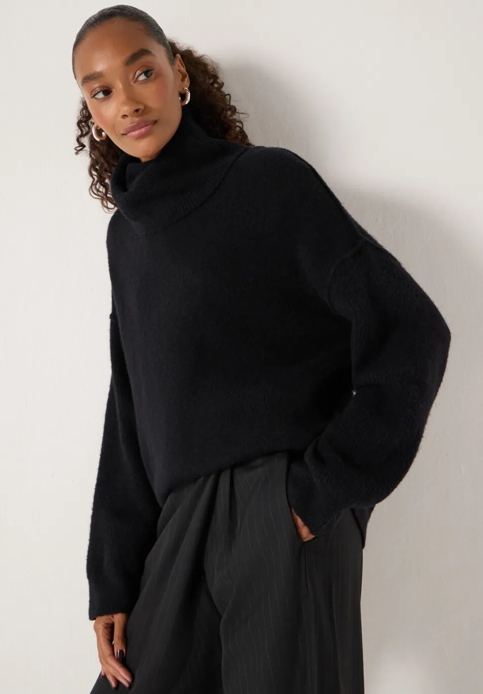 Meryl Wool Blend Roll Neck Jumper