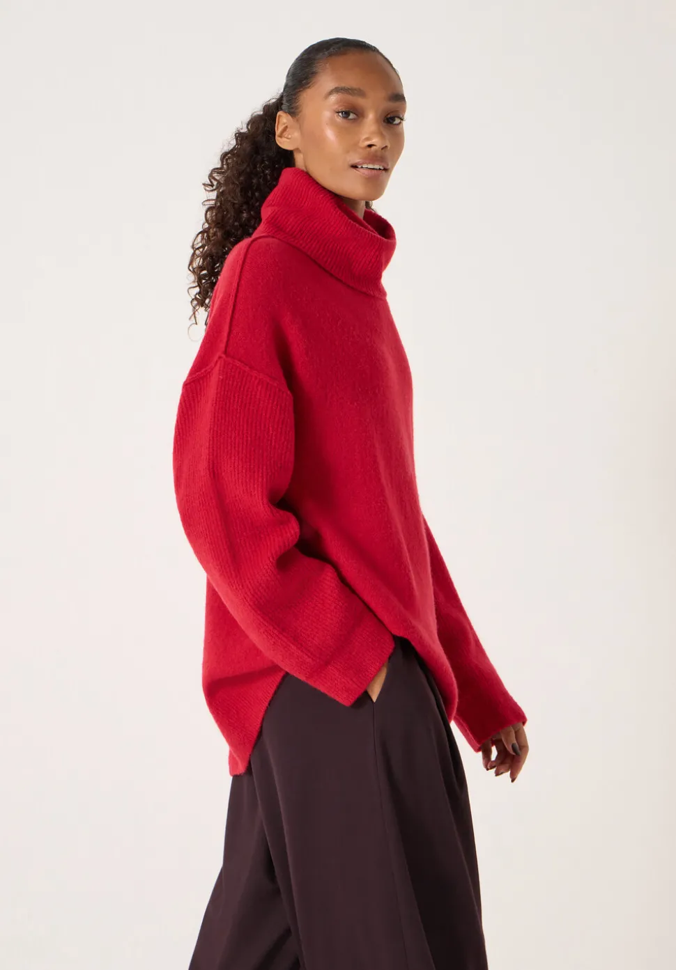 Meryl Wool Blend Roll Neck Jumper