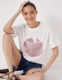 Metallic Graphic Cotton T-Shirt