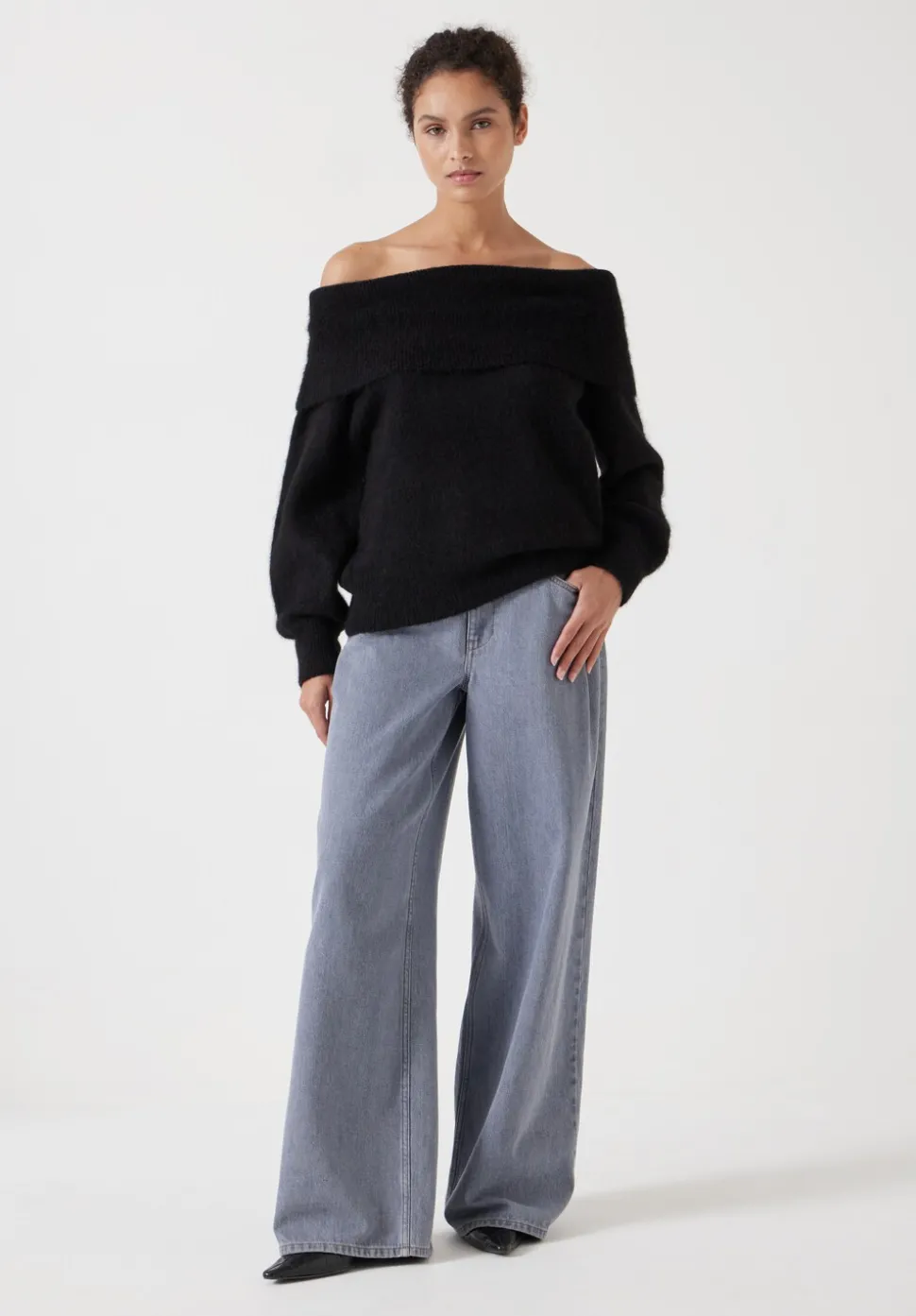 Molly Alpaca Blend Off Shoulder Jumper