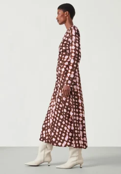 Myrah Satin Midi Dress