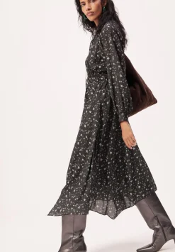 Odelia Printed Long Sleeve Chiffon Dress