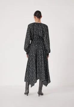 Odelia Printed Long Sleeve Chiffon Dress