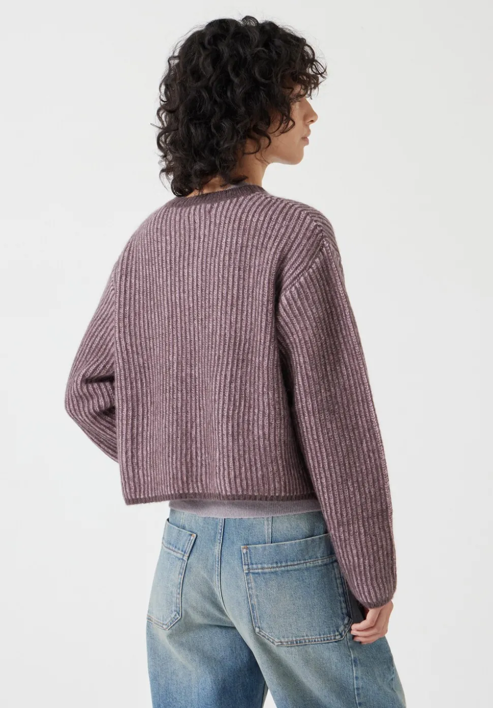 Opal Tonal Stripe Wool Blend Cardigan