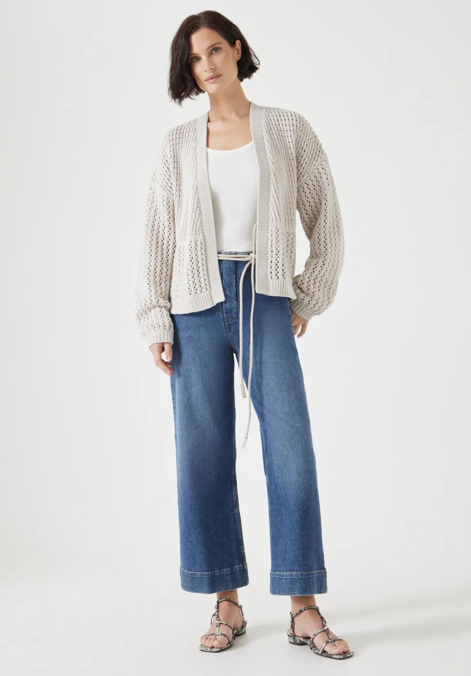 Open Stitch Edge to Edge Cardigan