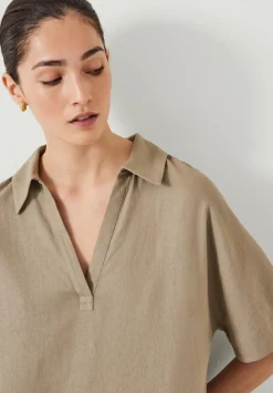 Orla Mini Linen Polo Dress