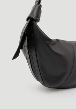 Oversized Leather Crescent Bag