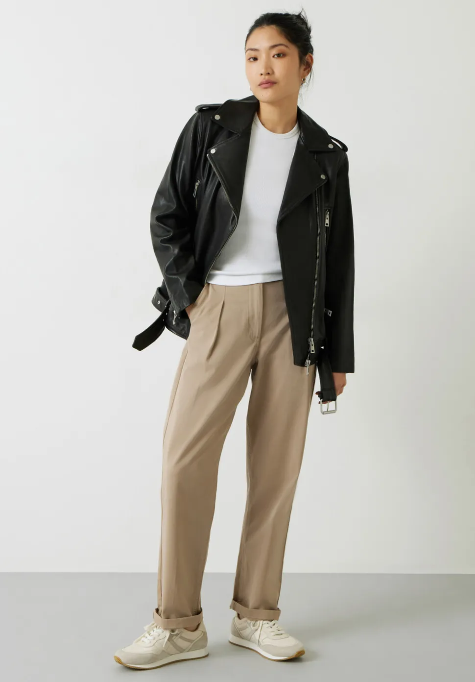 Oversized Leather Jacket
