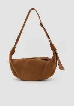 Oversized Suede Crescent Bag
