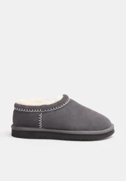 Padded Collar Sheepskin Snug Slippers