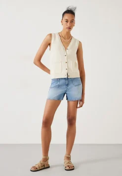 Patch Pocket Denim Shorts