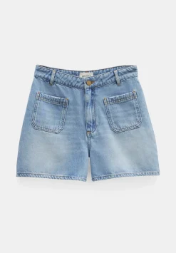 Patch Pocket Denim Shorts