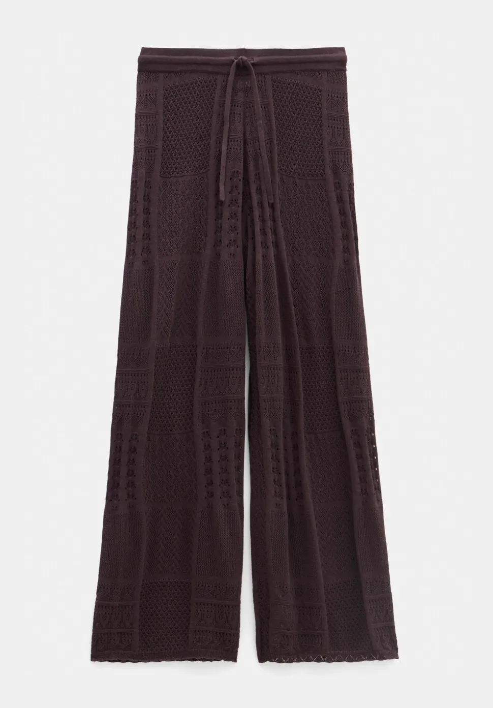 Patchwork Stitch Knitted Trouser