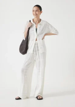 Patchwork Stitch Knitted Trouser