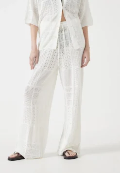 Patchwork Stitch Knitted Trouser