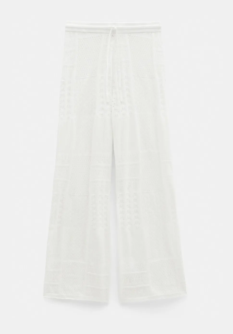Patchwork Stitch Knitted Trouser