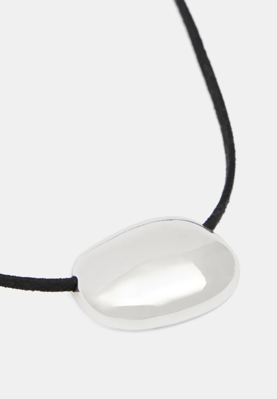 Pebble Pendant Cord Necklace