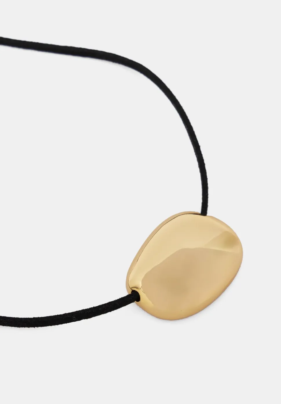 Pebble Pendant Cord Necklace